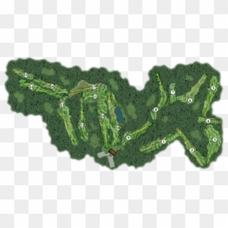 Whole Course Overview - 18 Hole Golf Course Project Layout Clipart