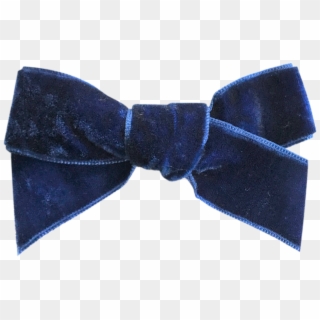 Image Of Sapphire French Velvet Bow Clip - Formal Wear - Png Download