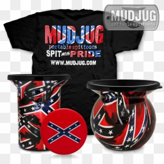Mudjug, Roadie, T-shirt & Can Lid - Confederate Mudjug Clipart