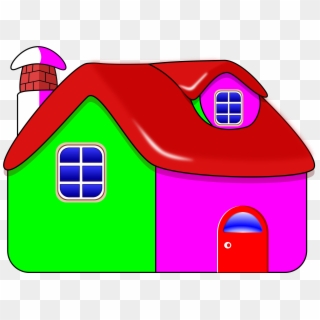 School House Cartoon Clipart - Colorful House Clipart - Png Download