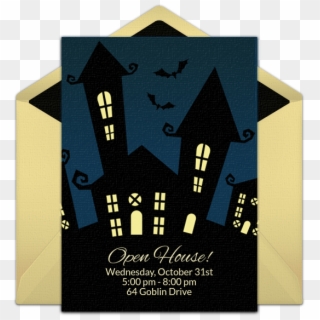 Halloween Open House Online Invitation - Lumber Clipart