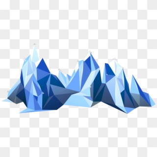 Polygons Drawing Iceberg - Geometric Iceberg Png Clipart