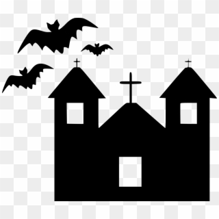 Building Haunted Home House Mansion Scary Spooky Svg - Icon Clipart