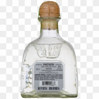 Patron Tequila Silver, - Glass Bottle Clipart