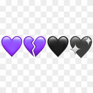 Purple Hearts Heart Broken Heartbroken Aesthetic Aesthetics - Heart Clipart