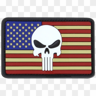 Pvc Punisher Classic Flag Patches Clipart