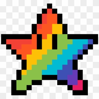Estrella De Vida - Pixel Art Mario Star Clipart