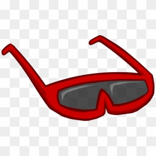Clipart Sunglasses Red White Blue - Red Glasses Club Penguin - Png Download