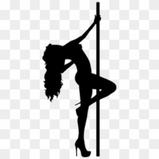 Stripper On A Pole Silhouette - Svg Pole Dancer Silhouette Clipart