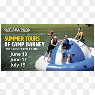 Camp Barney - Inflatable Boat Clipart