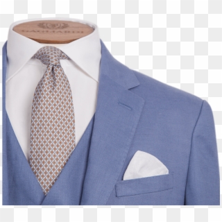 Home>suits>mid Blue Linen Mix And Match Three-piece - Formal Wear Clipart