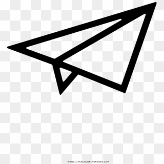 Paper Airplane Coloring Page - Triangle Clipart
