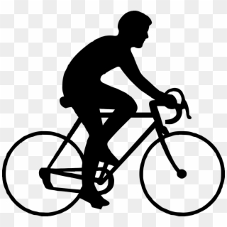 Bicycle Man Riding Sport Guy Png Image - Simple Line Drawing Bike Clipart