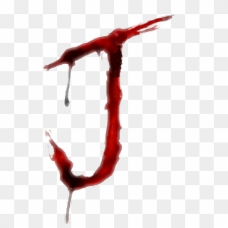 #blood #bloody #alphabet #letter #writing #j - Blood Writing J Clipart