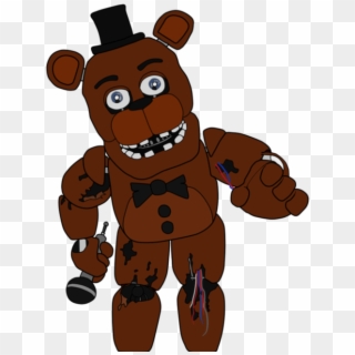 Fnaf Drawing Withered - Fnaf 2 Withered Freddy Drawing Clipart