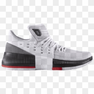 Mens Adidas Dame 3 White Low Cut Basketball Athletic - Dame 3 Rip City Clipart