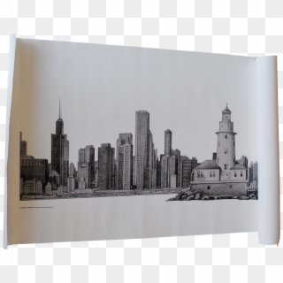 Pier Drawing Skyline Chicago - Skyline Clipart