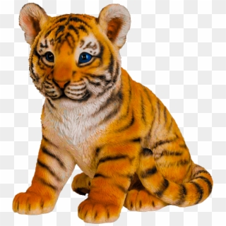 Animals Clipart Png,cartoon Animals Png,cute Animal - Baby Tiger Sitting Transparent Png