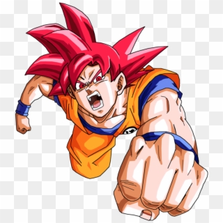 Goku Super Saiyan God Png - Goku Ssj God Png Clipart