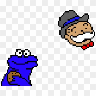 Cookie Monster And Monopoly - Top Pixel Art Minecraft Clipart