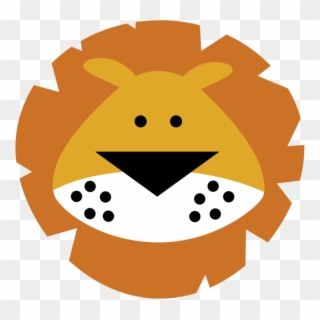 Cute Lion Head Clipart - Cute Lion Face Cartoon - Png Download