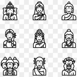 Hindu God - Cartoon Clipart