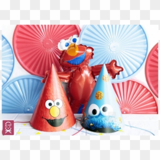 Elmo And Cookie Monster Party Hat-600x600 - Push & Pull Toy Clipart