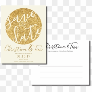 Save The Date Two Sided - Paper Clipart