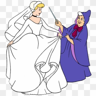 Cinderella - Cinderella And Fairy Godmother Png Clipart