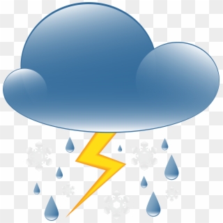 Thunder Rain And Snow Weather Icon Png Clip Art Transparent Png
