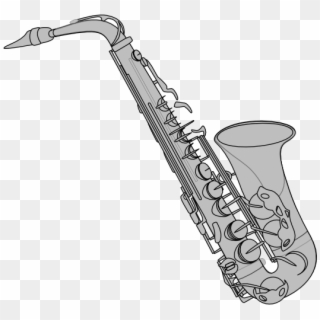 528 X 599 4 - Silver Saxophone Clipart - Png Download