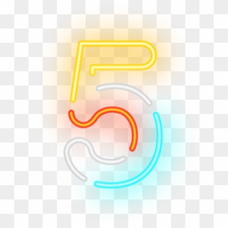 Free Png Download Number Five Neon Transparent Clipart - Neon Number Five Png
