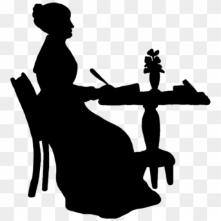 Silhouette Of Woman Writing - Silhouette Of A Woman Writing Clipart ...