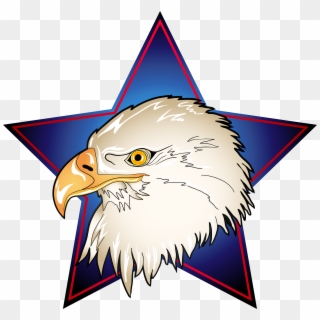 Free Png Download Eagle Head In Blue Star Transparent - Eagle Head Clipart Png