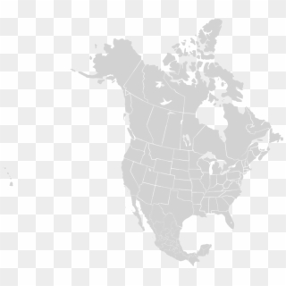 North America Blank Range Map - Chihuahuan Desert On World Map Clipart