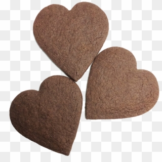 Chocolate Shortbread Hearts - Valentines Day Cookies Png Clipart