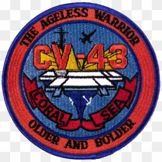 Uss Coral Sea Insignia 1987 - Uss Coral Sea Cv 43 Badge Clipart