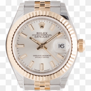 Rolex Lady Datejust 28mm Steel & Yellow Gold Silver - Rolex Clipart
