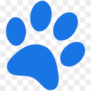 Small - Blue Paws Png Clipart