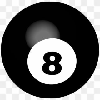 8 Ball Pool Cut Out Png - Billard Ball 8 Black Clipart