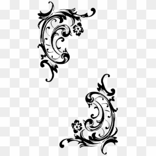 Scroll Clip Art Filigree Free For Download On Rpelm - Simple Baroque Art Design - Png Download