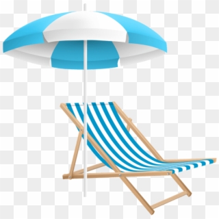 Cool Clipart Pool - Beach Chair And Umbrella Clipart - Png Download
