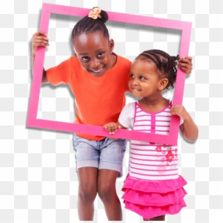 African American Kids Playing With Frames - African Children Png Clipart