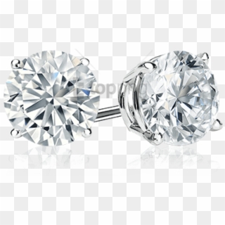 Free Png Diamond Stud Earrings Png Image With Transparent - 4 Claw Diamond Stud Earrings Clipart