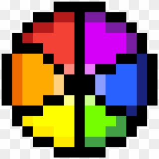 Pixel Color Wheel - Pokeball Pixel Png Clipart