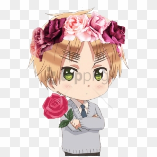 Free Png Tumblr Transparent Flower Crown Png Images - Hetalia England With Rose Clipart