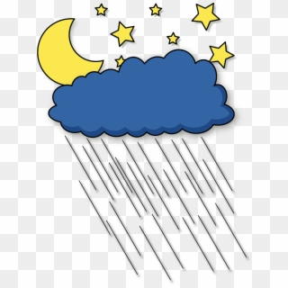 Rain Heavy Rain Cloud Moon Sky Png Image - Rainy Night Clip Art Transparent Png