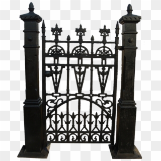 Wrought Iron Png - Cemetery Gate Png Clipart