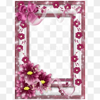 Free Png Beautiful Flower Transparent Frame With Pink - Beautiful Frames Clipart