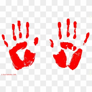 Handprint Transparent Negative - Holi Colourful Hand Png Clipart